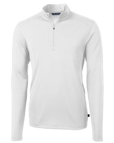 Cutter & Buck Virtue Eco Pique Recycled Quarter Zip Mens Pullover Big & Tall image thumbnail