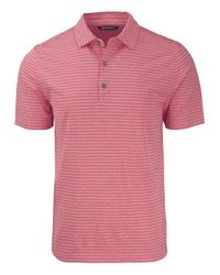 Image of Cutter & Buck Forge Eco Heather Stripe Stretch Recycled Mens Polo Big & Tall