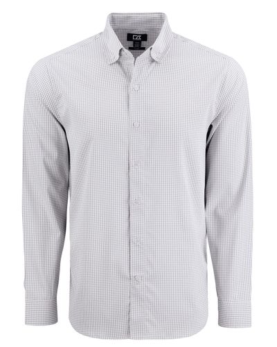 Cutter & Buck Skyline Eco Recycled Gingham Mens Long Sleeve Dress Shirt image thumbnail