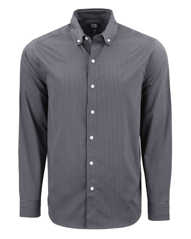 Cutter & Buck Skyline Eco Recycled Gingham Mens Long Sleeve Dress Shirt primary image