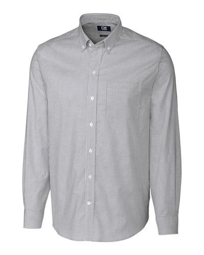Cutter & Buck Stretch Oxford Stripe Mens Long Sleeve Dress Shirt image thumbnail