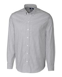 Image of Cutter & Buck Stretch Oxford Stripe Mens Long Sleeve Dress Shirt