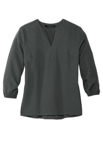 MERCER+METTLE Women's Stretch Crepe 3/4-Sleeve Blouse image thumbnail