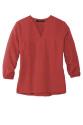 Image of MERCER+METTLE Women's Stretch Crepe 3/4-Sleeve Blouse