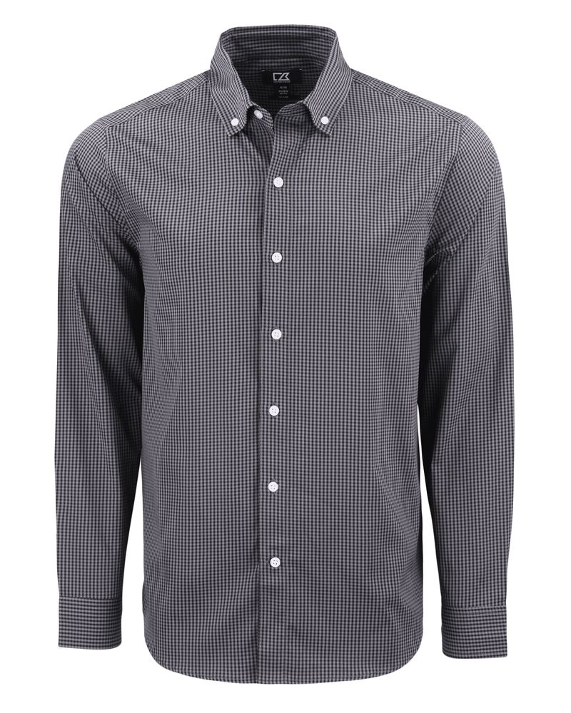Cutter & Buck Skyline Epic Confidence Recycled Gingham Mens Big & Tall Long Sleeve Dress Shirt  Big & Tall primary image