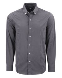 Image of Cutter & Buck Skyline Epic Confidence Recycled Gingham Mens Big & Tall Long Sleeve Dress Shirt  Big & Tall