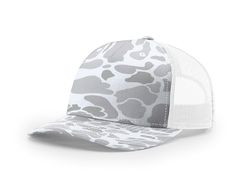 Image of Richardson Printed Five-Panel Trucker - Embroidery