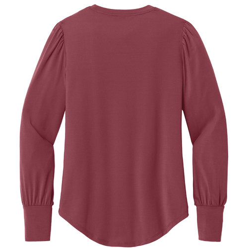 Ladies Mercer+Mettle Stretch Jersey Long Sleeve Blouson Top image thumbnail