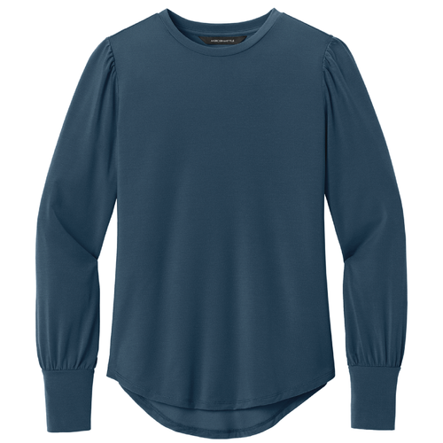 Ladies Mercer+Mettle Stretch Jersey Long Sleeve Blouson Top image thumbnail