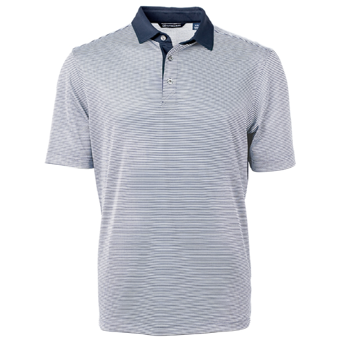 Men's Cutter & Buck Tall Virtue Eco Stripe Recycled Polo image thumbnail