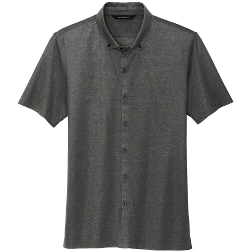 Men's Mercer+Mettle Stretch Pique Full-Button Polo image thumbnail