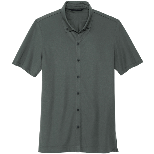 Men's Mercer+Mettle Stretch Pique Full-Button Polo image thumbnail