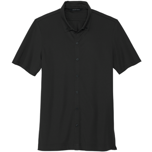 Men's Mercer+Mettle Stretch Pique Full-Button Polo image thumbnail