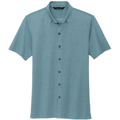 Men's Mercer+Mettle Stretch Pique Full-Button Polo image thumbnail