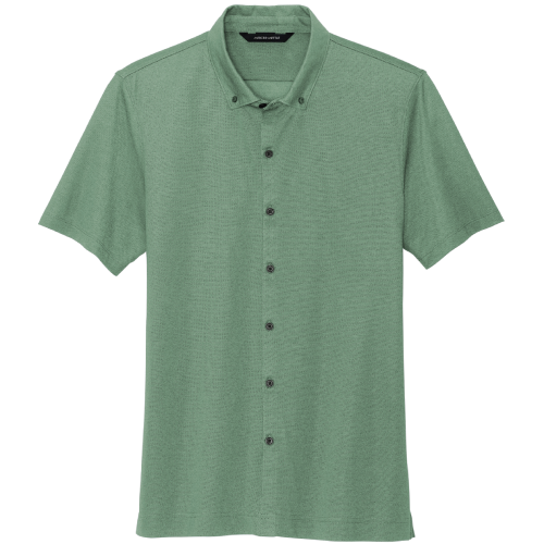 Men's Mercer+Mettle Stretch Pique Full-Button Polo image thumbnail