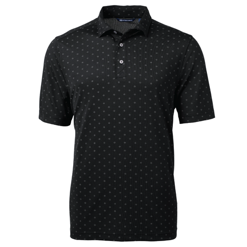 Men's Cutter & Buck Big & Tall Virtue Eco Pique Tile Print Recycled Mens Polo image thumbnail