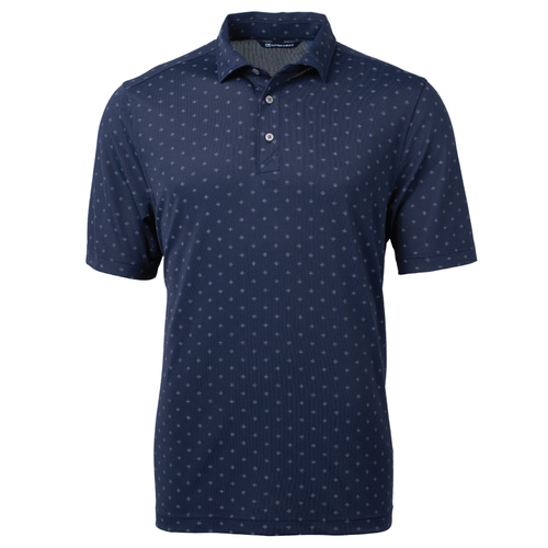 Men's Cutter & Buck Big & Tall Virtue Eco Pique Tile Print Recycled Mens Polo image thumbnail