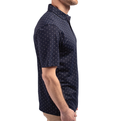 Men's Cutter & Buck Big & Tall Virtue Eco Pique Tile Print Recycled Mens Polo image thumbnail