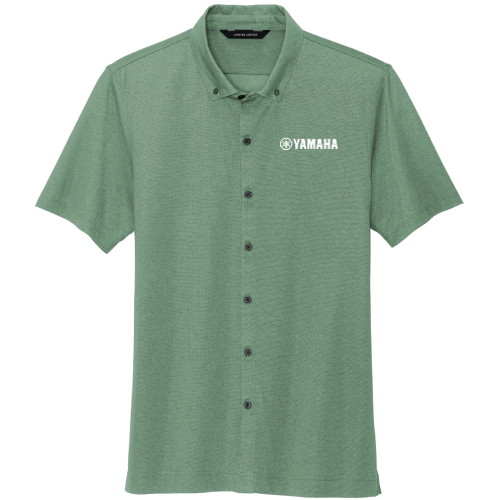 Men's Mercer+Mettle Stretch Pique Full-Button Polo image thumbnail