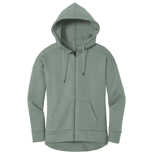 Ladies District® Perfect Weight® Fleece Drop Shoulder Full-Zip Hoodie image thumbnail