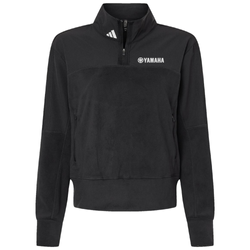 Image of Ladies Adidas Fleece Quarter-Zip Pullover