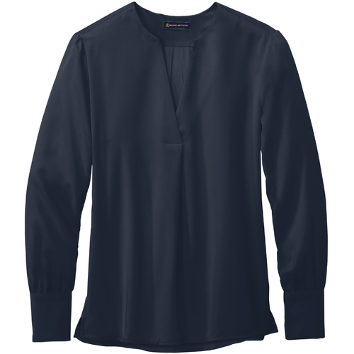Ladies Brooks Brothers Open-Neck Satin Blouse image thumbnail