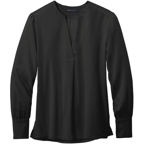 Ladies Brooks Brothers Open-Neck Satin Blouse image thumbnail