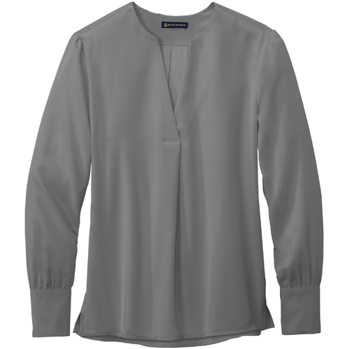 Ladies Brooks Brothers Open-Neck Satin Blouse image thumbnail