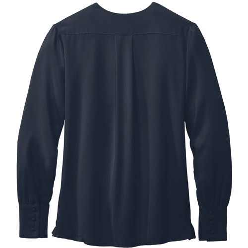 Ladies Brooks Brothers Open-Neck Satin Blouse image thumbnail