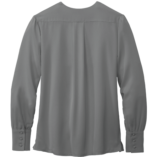 Ladies Brooks Brothers Open-Neck Satin Blouse image thumbnail