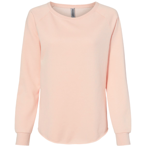 Ladies Independent Trading Co. California Wave Wash Crewneck Sweatshirt image thumbnail