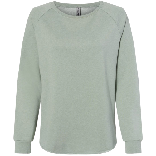 Ladies Independent Trading Co. California Wave Wash Crewneck Sweatshirt image thumbnail