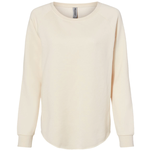 Ladies Independent Trading Co. California Wave Wash Crewneck Sweatshirt image thumbnail