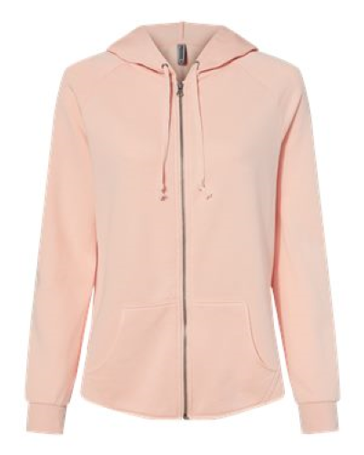 Ladies Independent Trading Co. California Wave Wash Full-Zip Hoodie image thumbnail