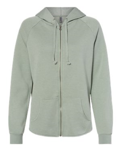 Ladies Independent Trading Co. California Wave Wash Full-Zip Hoodie image thumbnail