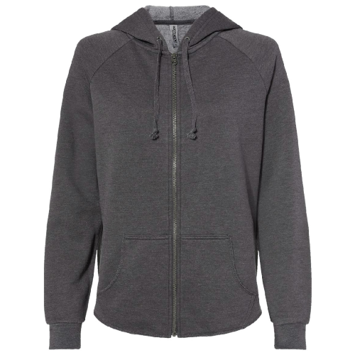 Ladies Independent Trading Co. California Wave Wash Full-Zip Hoodie image thumbnail