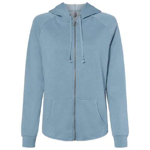 Ladies Independent Trading Co. California Wave Wash Full-Zip Hoodie image thumbnail