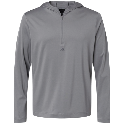 Men's Adidas Lightweight Performance 1/4 Zip Hoodie Pullover image thumbnail