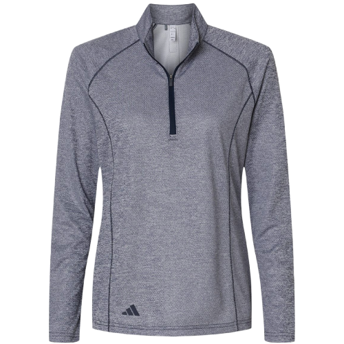 Ladies Adidas Space Dyed 1/4 Zip Pullover image thumbnail