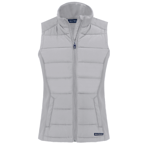 Ladies Cutter & Buck Evoke Hybrid Softshell Recycled Full Zip Vest image thumbnail
