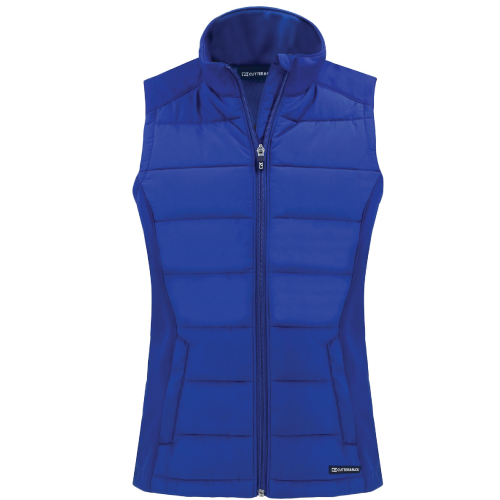 Ladies Cutter & Buck Evoke Hybrid Softshell Recycled Full Zip Vest image thumbnail
