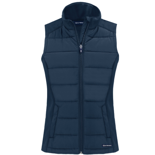 Ladies Cutter & Buck Evoke Hybrid Softshell Recycled Full Zip Vest image thumbnail