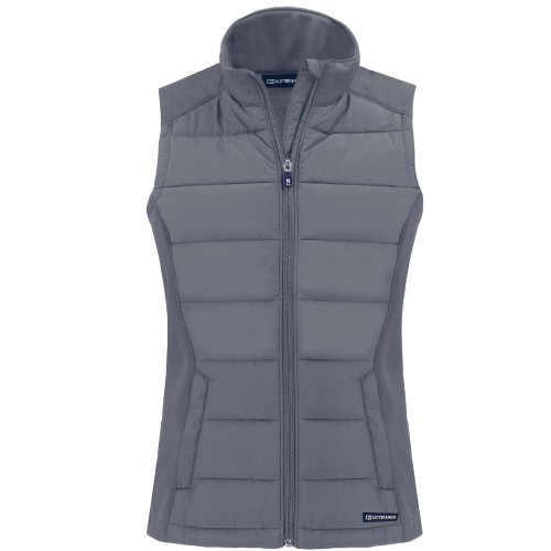 Ladies Cutter & Buck Evoke Hybrid Softshell Recycled Full Zip Vest image thumbnail