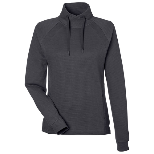 Ladies North End Rhythm Waffle Cross-Neck Pullover image thumbnail