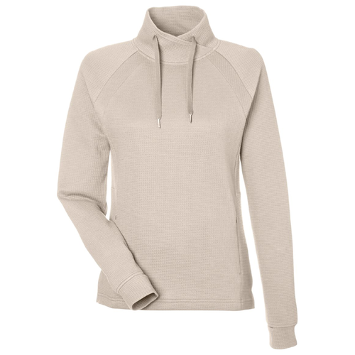 Ladies North End Rhythm Waffle Cross-Neck Pullover image thumbnail