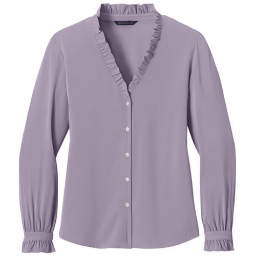 Brooks Brothers Women's Long Sleeve Ruffle Collar Blouse image thumbnail