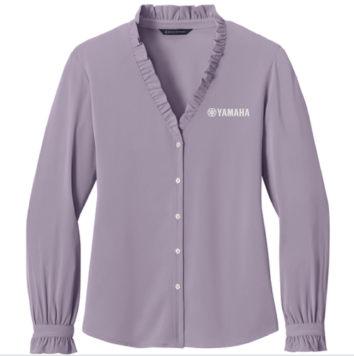 Brooks Brothers Women's Long Sleeve Ruffle Collar Blouse image thumbnail