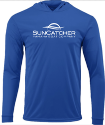 Image of SunCatcher Yamaha Boat Company Performance Long Sleeve Hooded T-Shirt