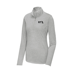 Image of BTX - Sport-Tek Women's PosiCharge Tri-Blend Wicking 1/4-Zip Pullover. LST407