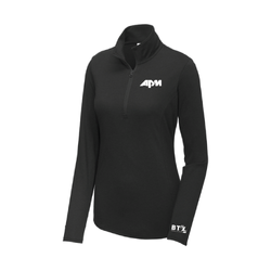 Image of APM - Sport-Tek Women's PosiCharge Tri-Blend Wicking 1/4-Zip Pullover. LST407